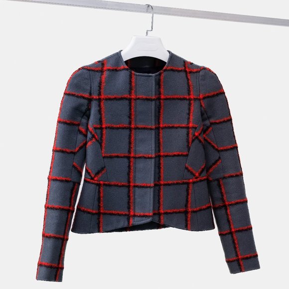 Christian Dior Windowpane Check Wool Jacket - Picture 1 of 11